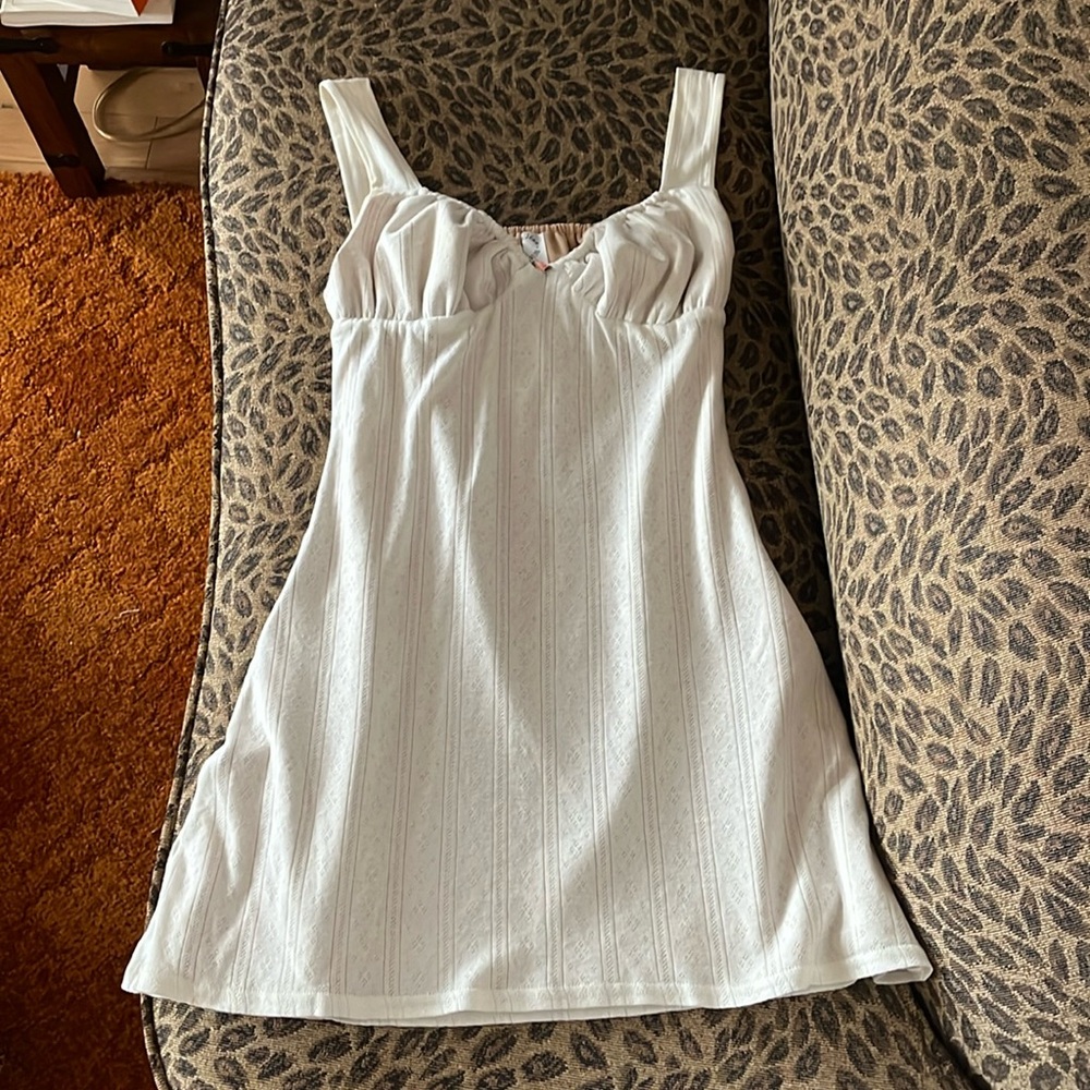 With Jean white pointelle mini dress - Picture 1 of 5